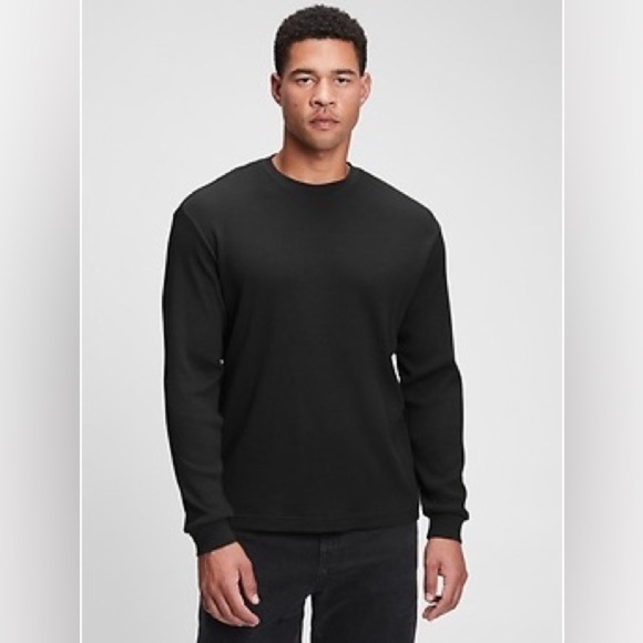 VTG GAP Waffle Knit Grey Pullover Goth Grunge Preppy Y2k Retro Casual Classic S - Picture 1 of 11